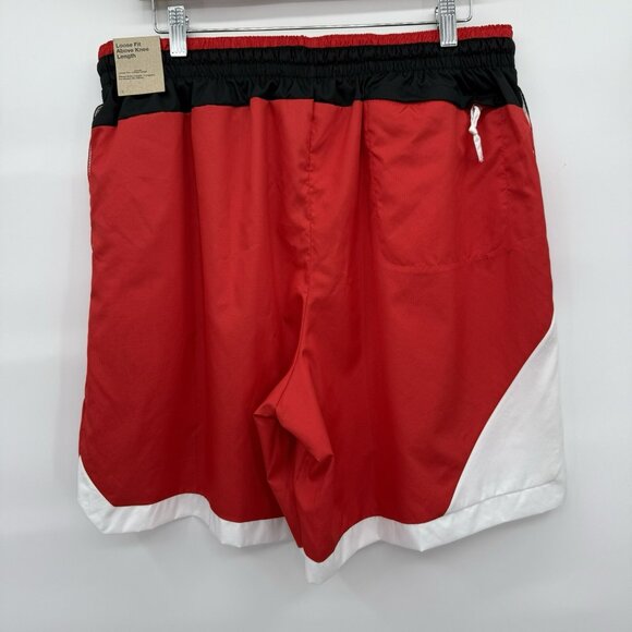 Nike‎ DNA Woven Shorts Basketball Red DH7559-010 Men’s XL Colorblock Mesh Lined - Picture 2 of 11